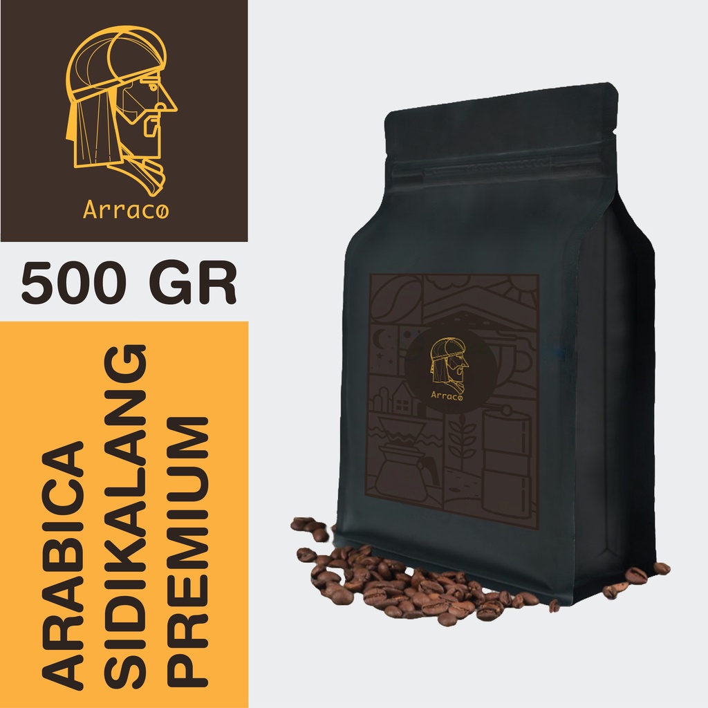 

ARRACO KOPI - Arabika Sidikalang Premium 500GR Biji / Bubuk | Semi washed - Medium Roasted
