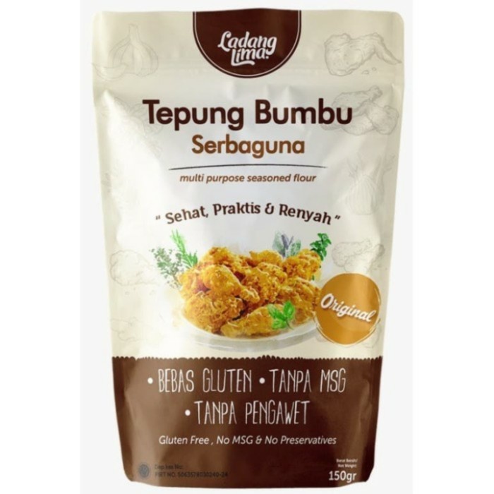 

pakai-siap-tepung-bumbu-tepung- ladang lima tepung bumbu serbaguna 150 gr | gluten free -tepung-