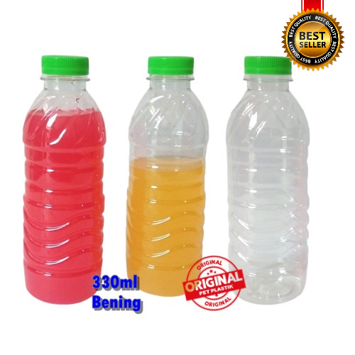 Botol Juice Plastik 330ml Botol Jamu Botol Minum Bening Pet