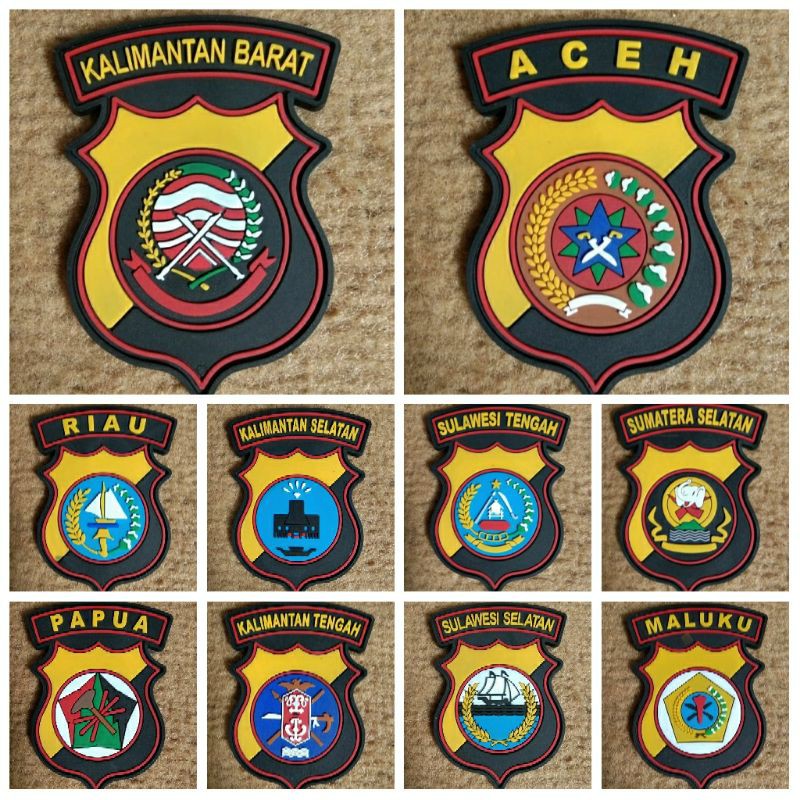 Patch Rubber Emblem Karet 1set