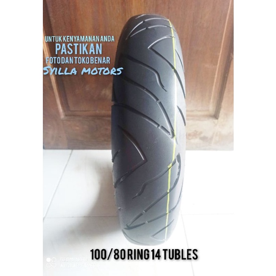 BAN MOTOR BEAT MIO VARIO FINO DLL TUBLES UKURAN 100/80 RING 14