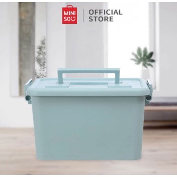 MINISO Kotak penyimpanan Plastik Kotak Kontainer Serbaguna Portable Storage Box Organizer Container