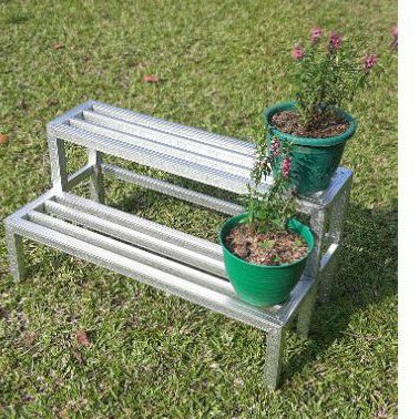 Rak Tanaman Susun 2 - Baja Ringan Panjang 80 cm - Grabexpress Instant
