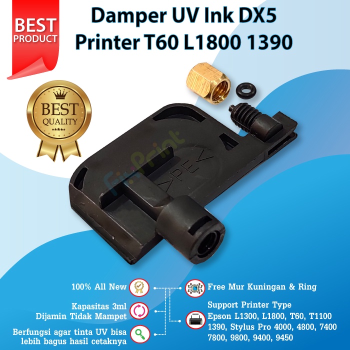 DAMPER DTG DTF DX5 EPSON L1800 1390 L800 L805 CARTRIDGE TINTA EPSON L1300 L1800