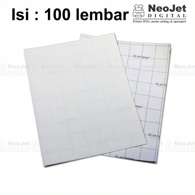 

Transfer Paper Kertas Transfer 3G Opaque A4 Isi 100 Lembar + Bonus Bengbengstar1