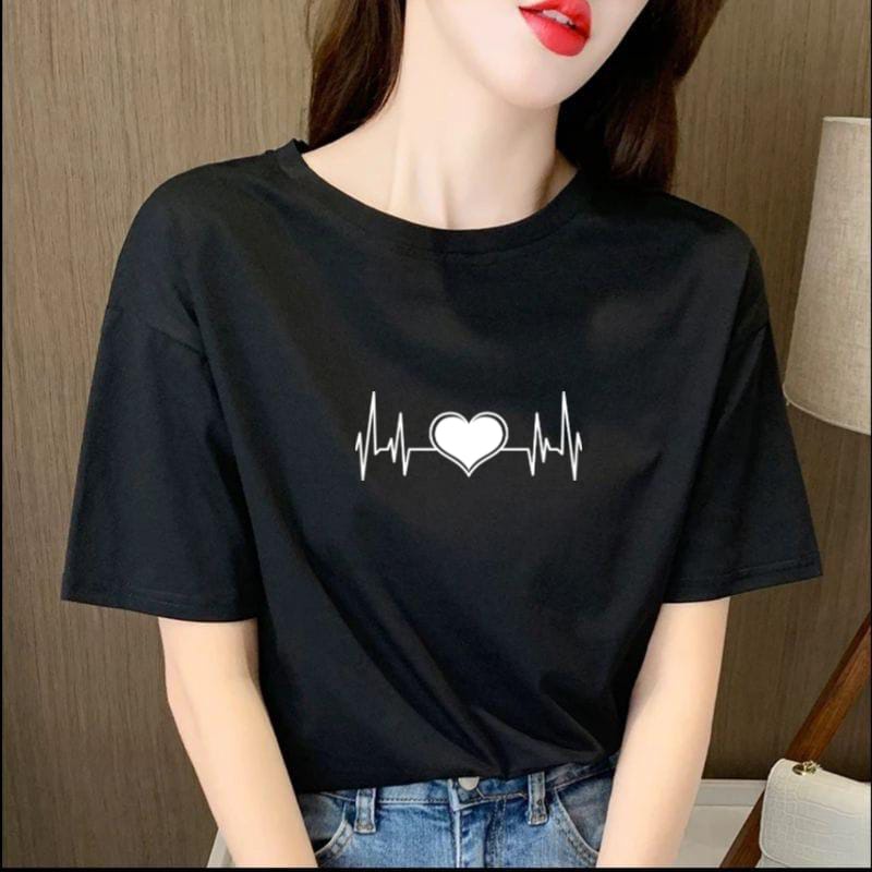 MUKZHOP / BAJU OBLONG ABG LOVE // baju kaos / lengan pendek / fashion cewek / terbaru