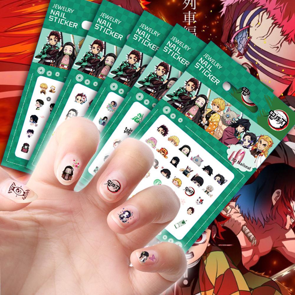 Agustina Stiker Kuku Anime Keren Decals Manicure Self Adhesive Nail Art Foils