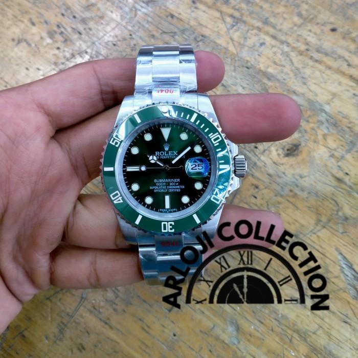 Jam Tangan Rolex Hulk Submariner 116610Lv Green Copy Clone Saphire