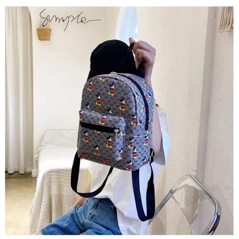 Ransel Disney Tas Bahu Mickey Mouse Tas Berbintang Fashion Baru untuk Sekolah Tas Tangan Anak Laki-laki Ransel Anak Perempuan