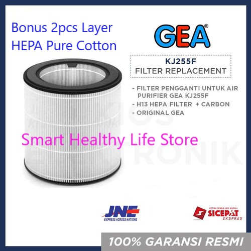 GEA KJ-255F Air Purifier HEPA 13 Replacement Filter KJ255F KJ255