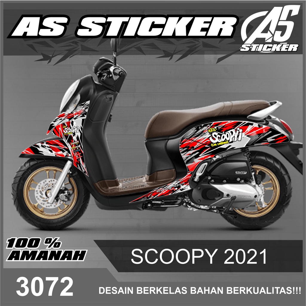 3072 STICKER STRIPING MOTOR SCOOPY 2021 SEMI FULL
