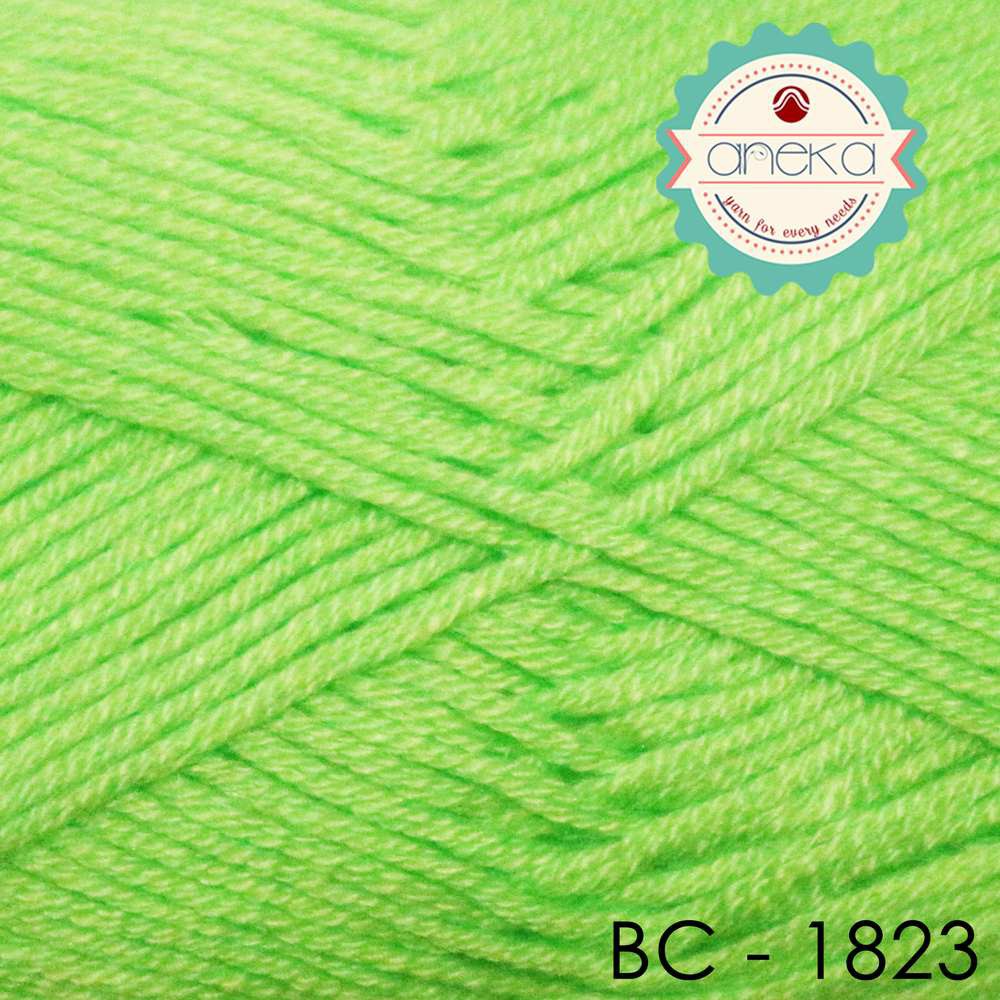 Benang Rajut Katun Bambu / Bamboo Cotton Yarn 3 - 1823 Hijau Muda