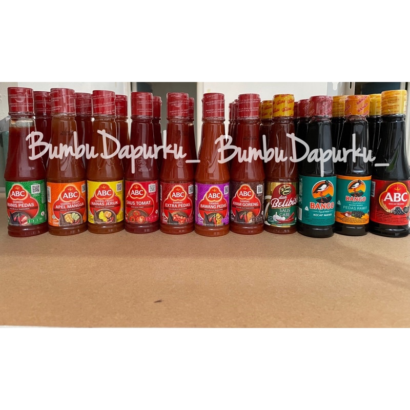 (1 Botol) ABC Heinz Sambal Ayam Goreng, Bawang Pedas, Extra Pedas, Saos Tomat, Manis Pedas, Jawara Saos Sambal Hot, Dua Belibis Saus Cabe 135ml