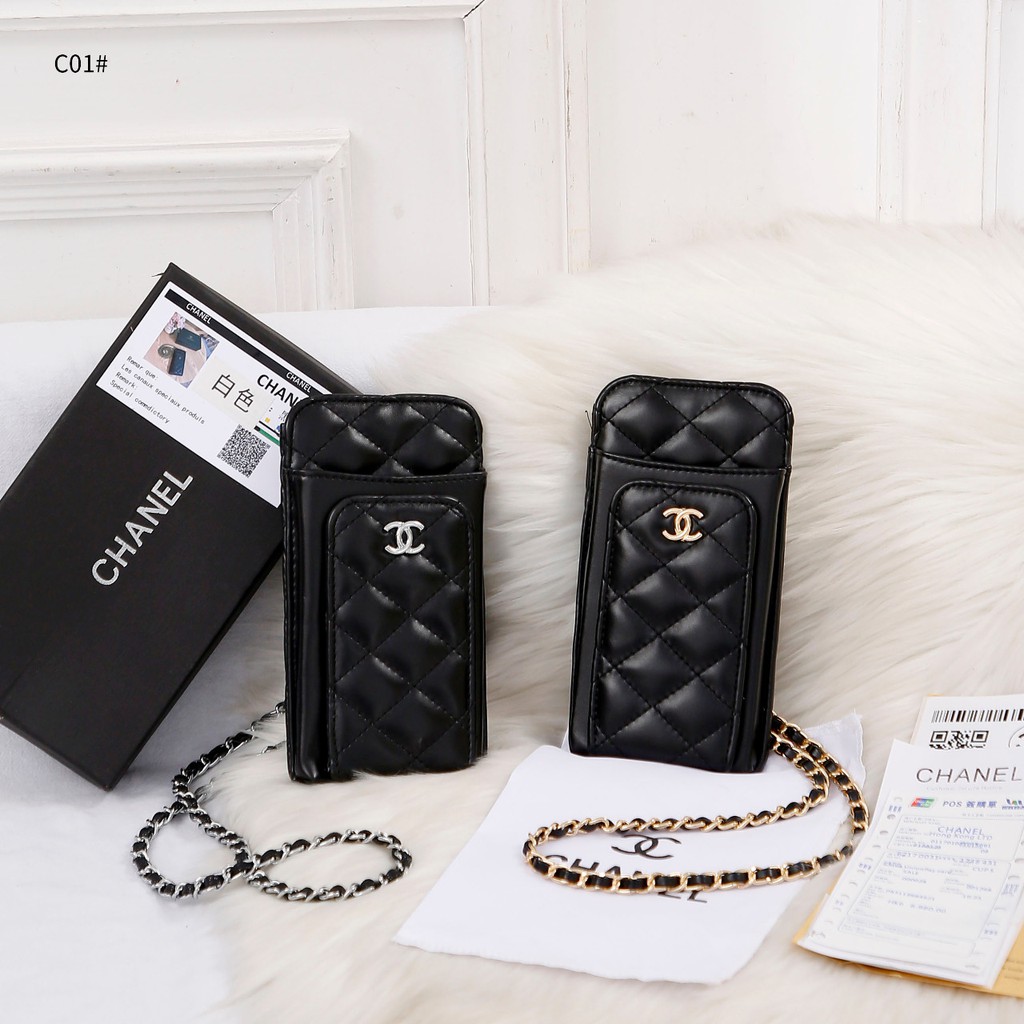 Chanel SALLY Phone Bag in Lambskin #C01 New