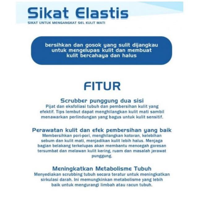 MAGIC CLEAN BACK CLEANSER SIKAT GOSOK BADAN ELASTIS PEMBERSIH PUNGGUNG