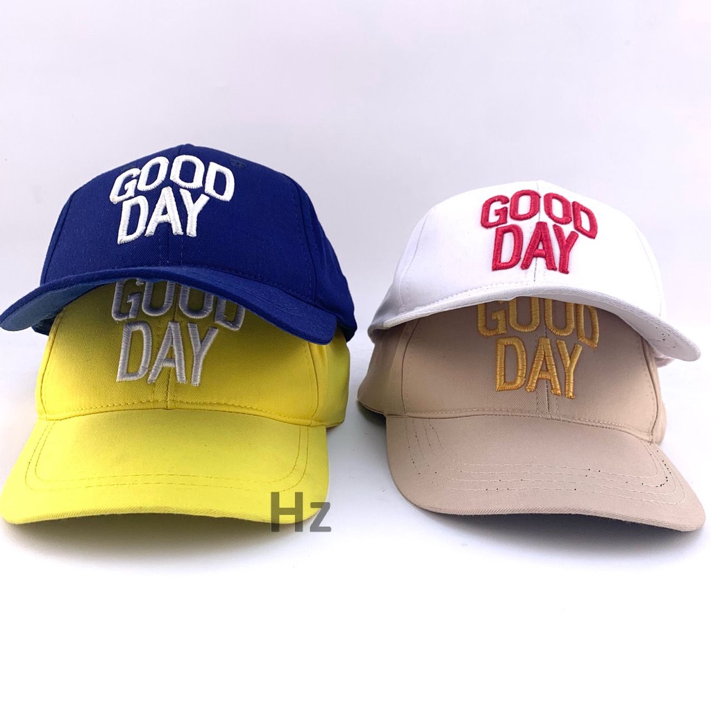 (HZ) kiddiwear TOPI BASEBALL ANAK FASHION HAT TOPI MOTIF LUCU BORDIR MOTIF GOODDAY POLOS