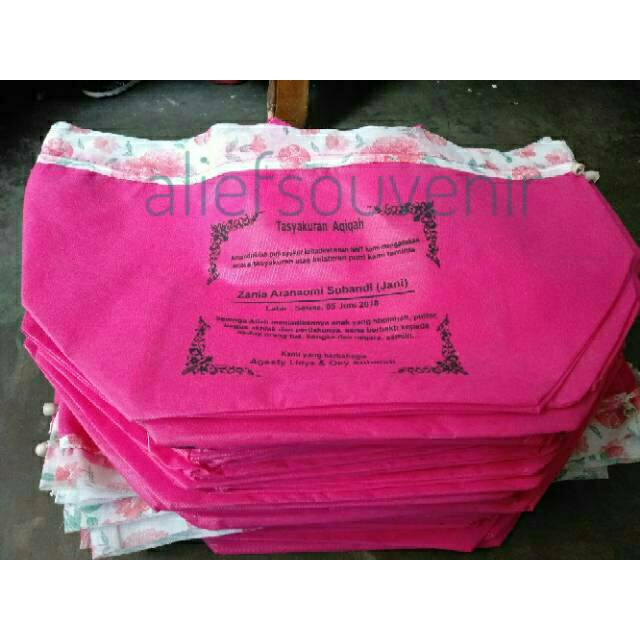 

Tas hantaran berkat serut sedang/tas serut mawar