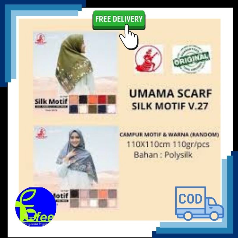 [LOCAL] - Umama SILK MOTIF V27 Campur Motif dan Campur Warna jilbab hijab kerudung