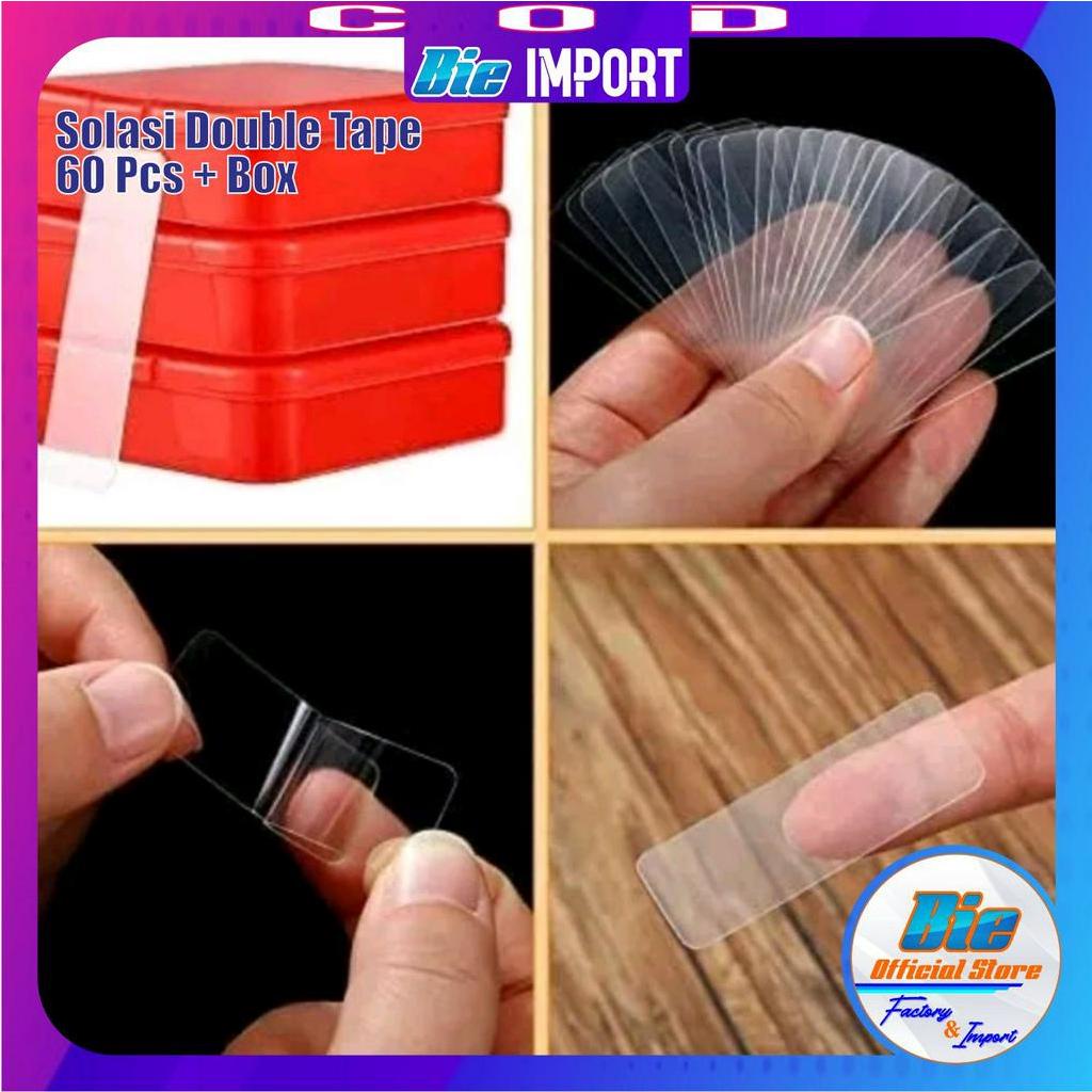 Isolasi Double Tape Tebal 60 Pcs Multifungsi Impor Best Seller