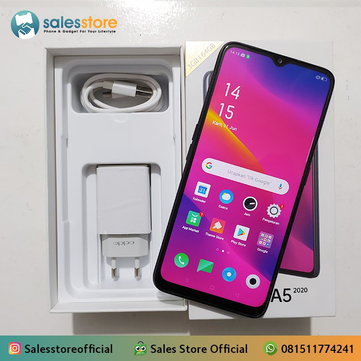Oppo Smartphone A5 2020 Ram 3/64 GB Fullset