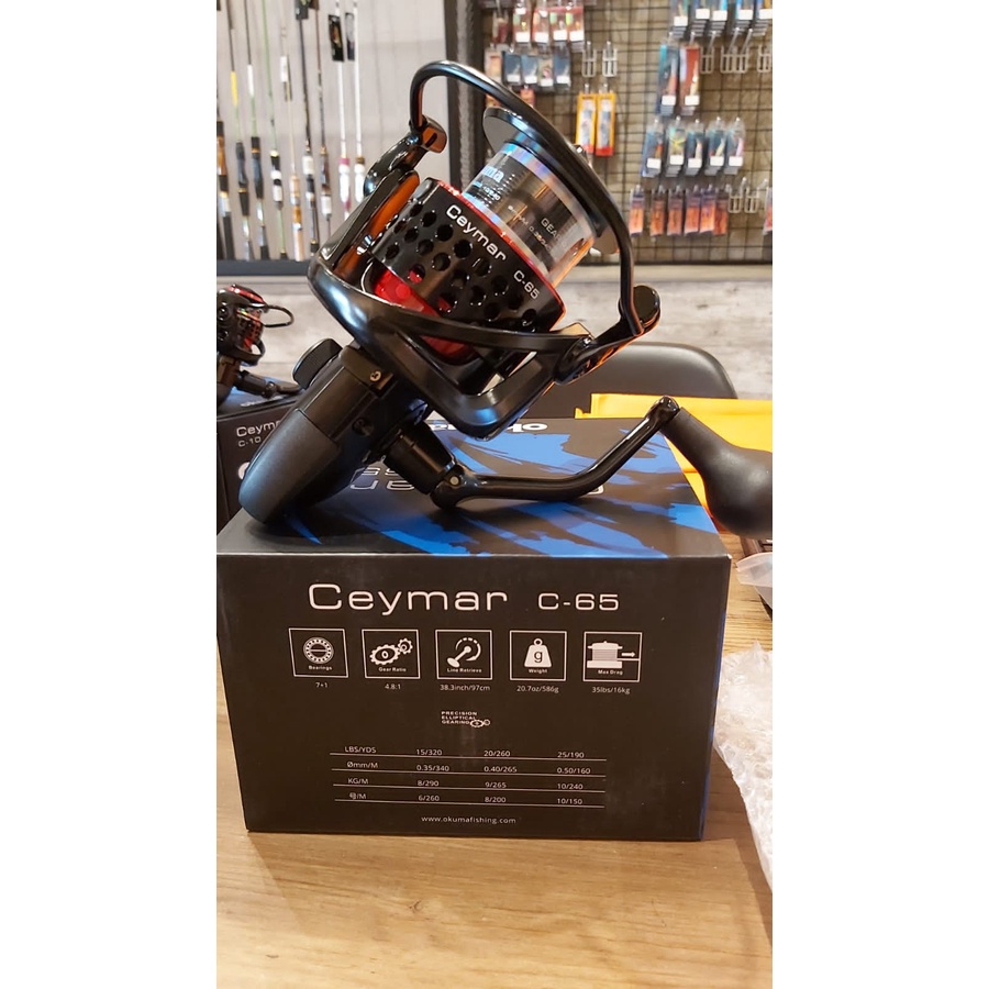 Reel Pancing OKUMA Ceymar C-65 Spin Spinning Ril Rel Reel Rell Kerekan Katrol Gulungan Alat Pancing 