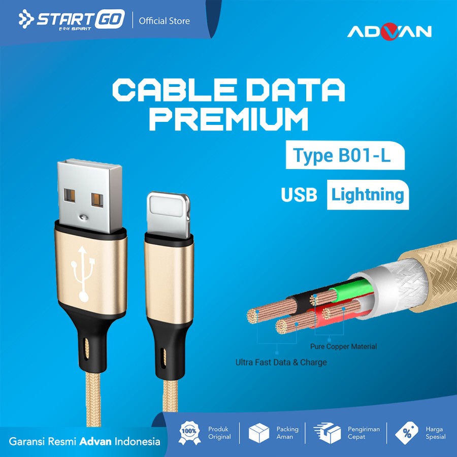 Kabel Data PREMIUM ADVAN STARTGO B01-L Lightning - Advan START GO B01L