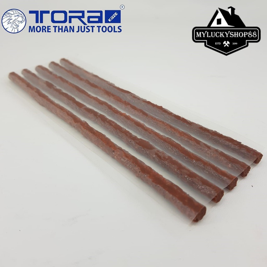 Tora Lem Cacing Karet Isi 5Pcs Tambal Roda Ban Tubles Tubless Tubeless