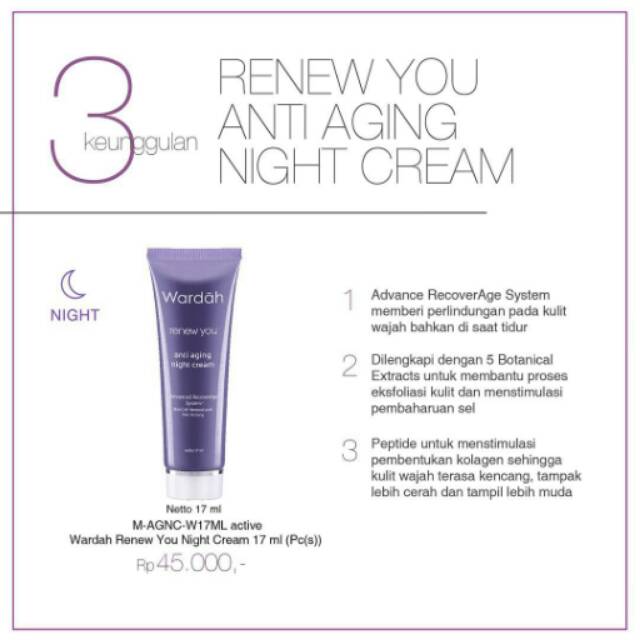 wardah renew you night cream