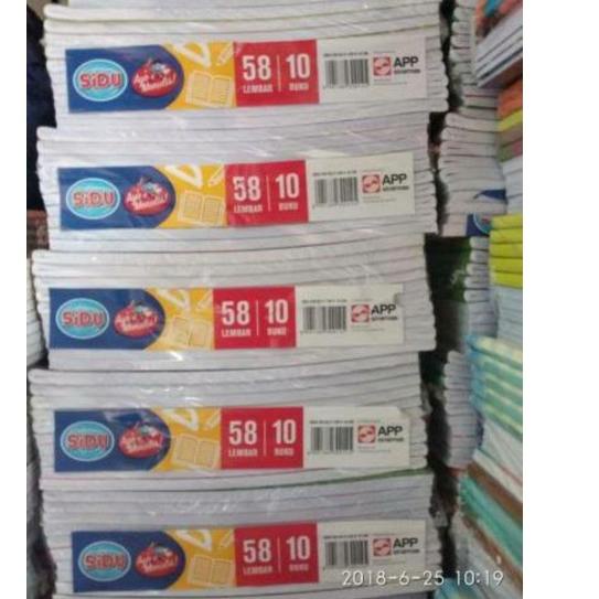 

WeW㊠ Buku Tulis SIDU 58 Lembar (1 Pack isi 10 pcs) ||Barang diskon