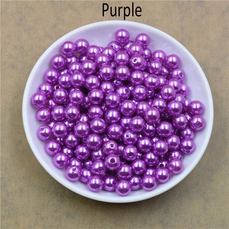 High Quality With Hole ABS Imitation Pearl Beads Round Plastic Acrylic Spacer Beads And  Hot Styles For Making Earrings, Necklace, Bracelets DIY Jelelry