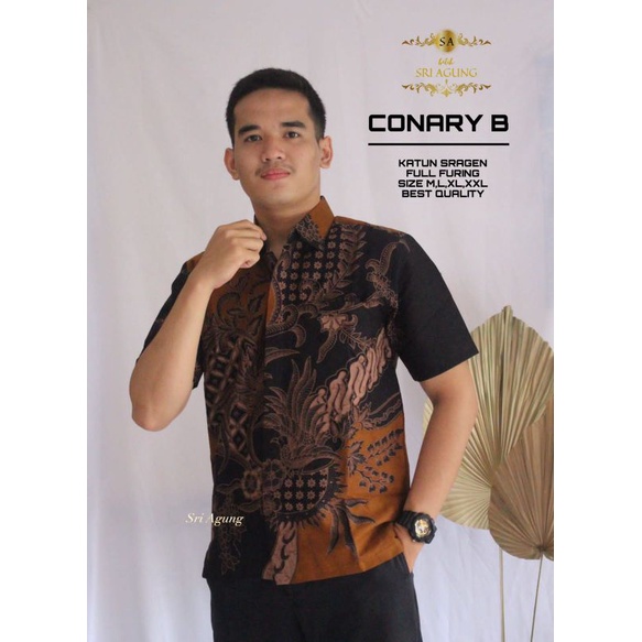 BATIK PRIA LENGAN PENDEK LAPIS FURING BATIK SOLO