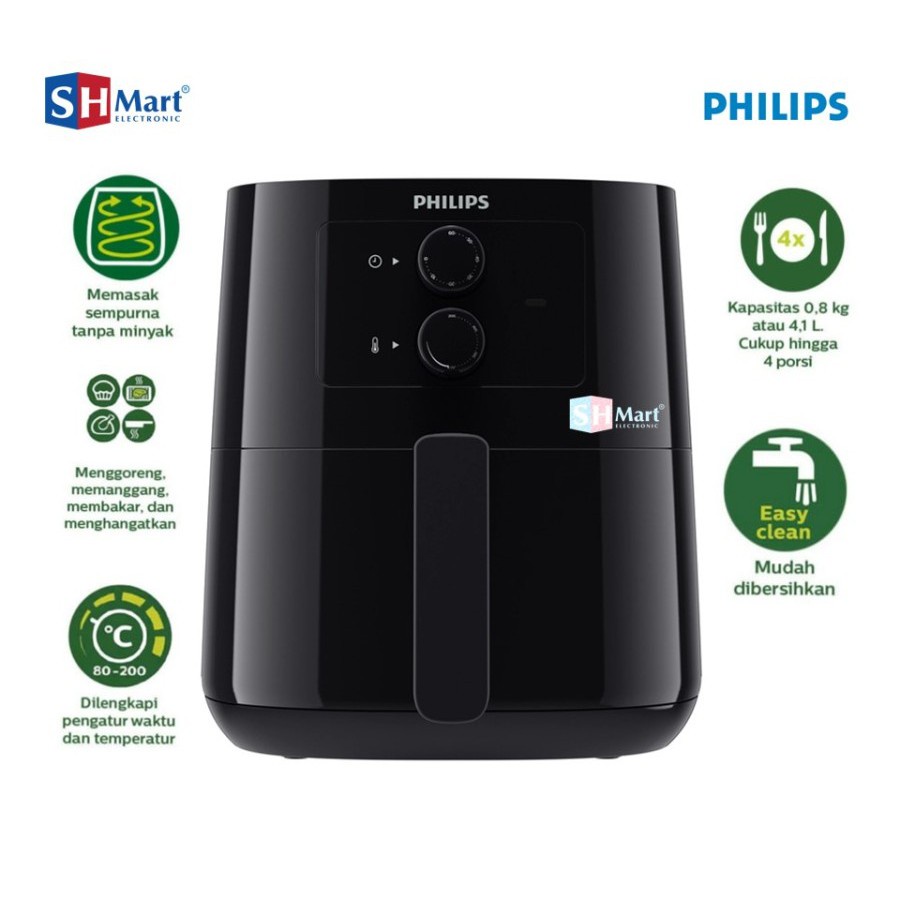 PHILIPS AIR FRYER KAPASITAS 4 LITER SPECTRE PHILIPS HD9200/HD 9200 GARANSI RESMI