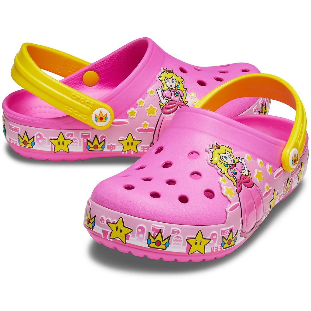 Crocs Princess Peach Super Mario Bros Sandal Anak Cewek Perempuan Original Crocs