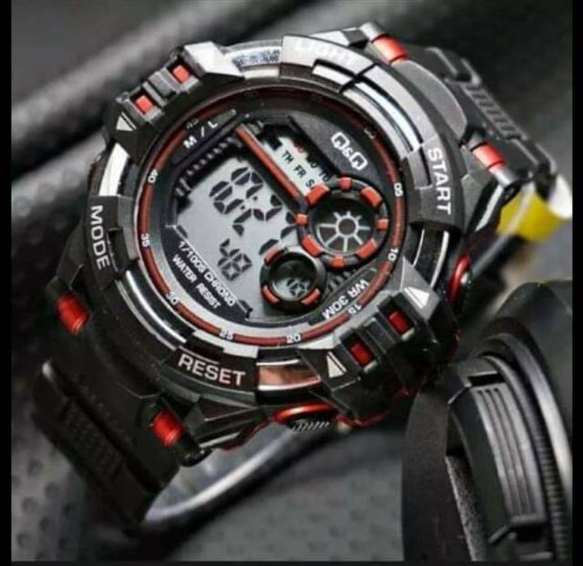 Jam Tangan Q&amp;Q Pria Sport Anti Air Harga Termurah Namun Qualitas Terjamin _Water Resisten fre batari