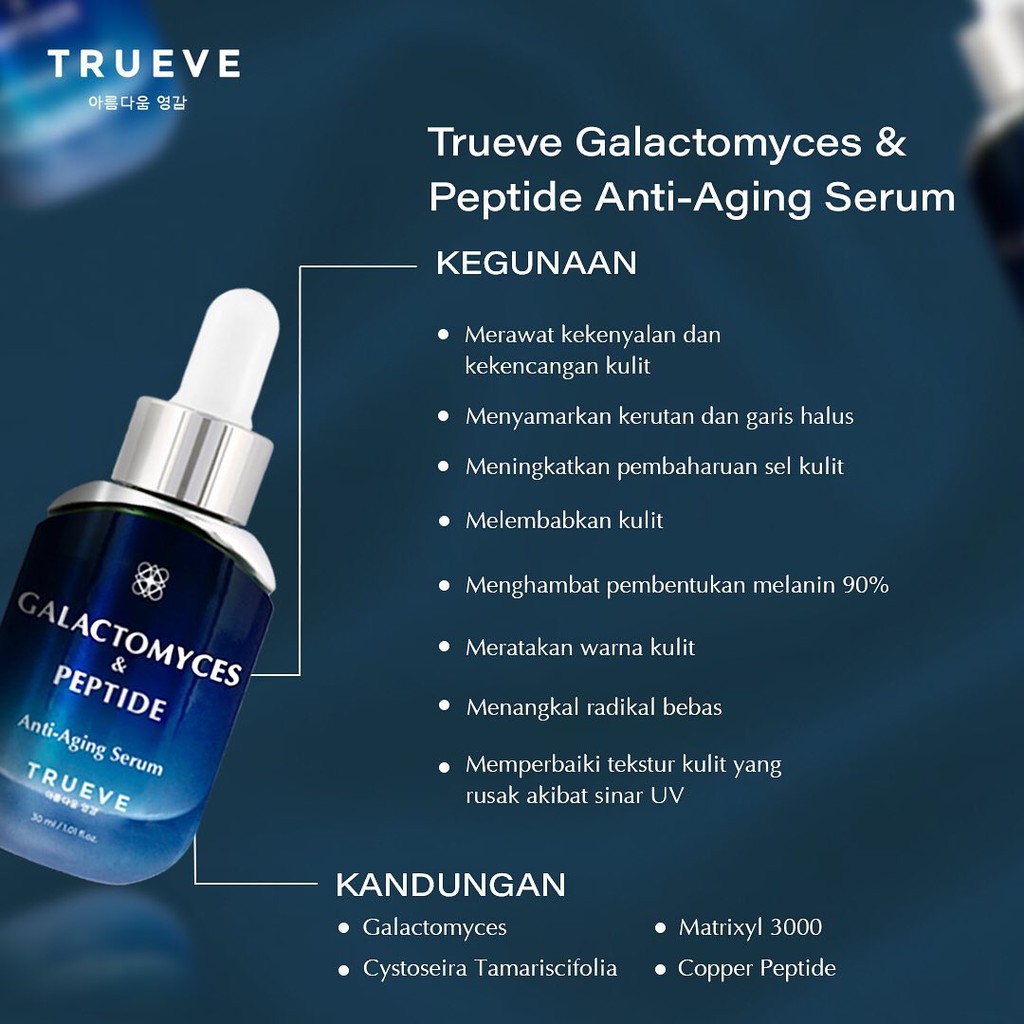 Trueve Skincare Koleksi Serum Wajah &amp; Eye Cream Gel