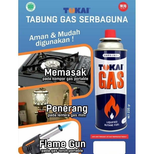 Gas Butane Tokai 235 gram | Gas Kompor Portable