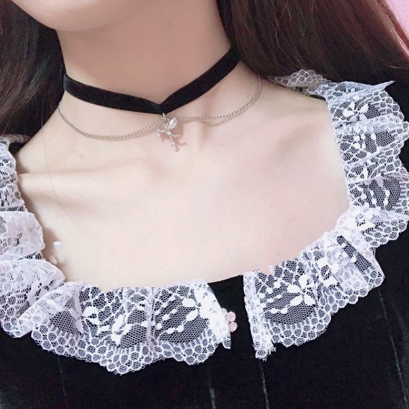 Cupid kalung hip hop pribadi gaya dingin kalung kalung cross tren baru kalung wanita dingin