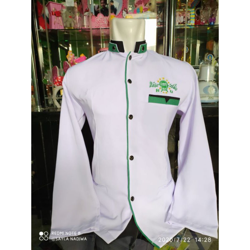Jasko NU | Jasko Putih Polos | Jas koko dewasa | Jasko Modern | Baju Koko NU | Koko Putih Logo NU