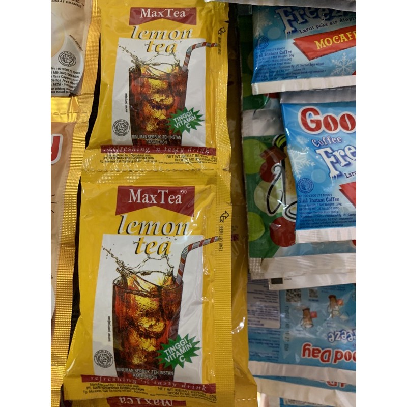 Maxtea Lemon Tea 1 renceng isi 10 sachet