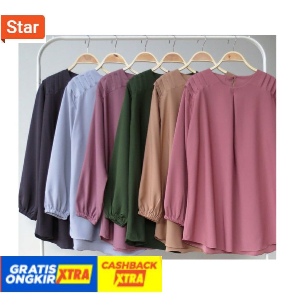 ATASAN BAJU MURAH WANITA CEWEK CANTIK TERBARU POLOS / SILA TUNIK LD 110 120 130 140/ TUNIK JUMBO