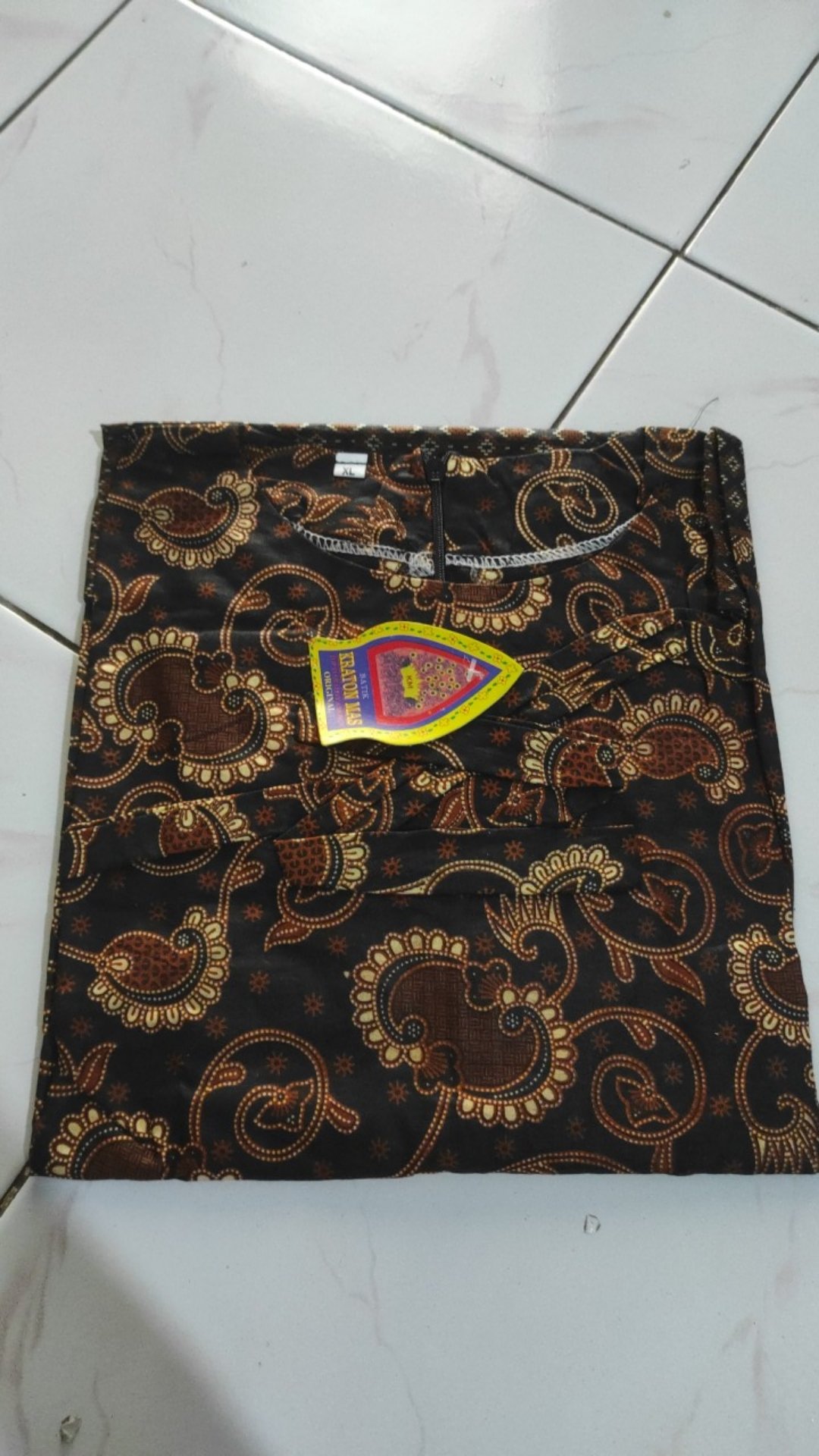 [cod] Tey-17 Batik Wanita Asj Sa Hrb026 Kenongo Kemeja Tosca Pendek Jumputan