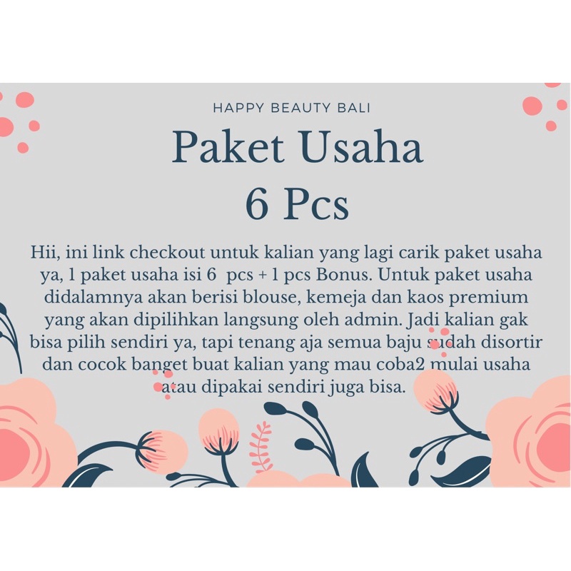 Paket Usaha Blouse dan Kemeja