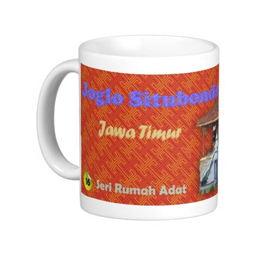 Mug Keramik Cetak Rumah Adat Joglo Situbondo