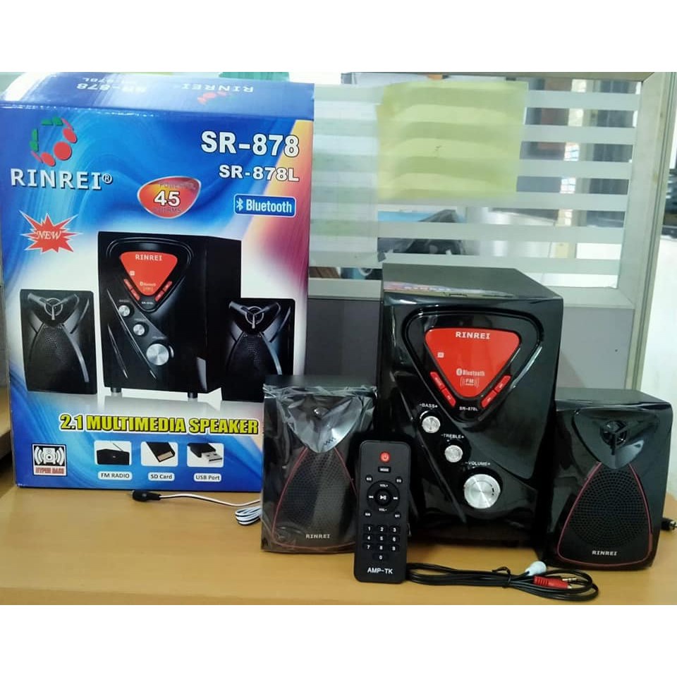 Speaker Rinrei SR-878L Speaker Bluetooth Speaker Multimedia 2.1 Super Bass RINREI SR 878L COD Murah Kemana Saja | FMS