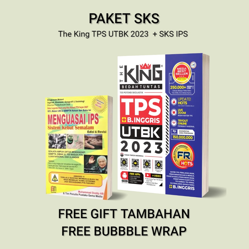 The King SBMPTN 2023 The KING SBMPTN SAINTEK 2023 THE KING SBMPTN SOSHUM 2023 THE KING TPS UTBK 2023 BUKU SBMPTN 2023-TPS 2023 + SKS IPS
