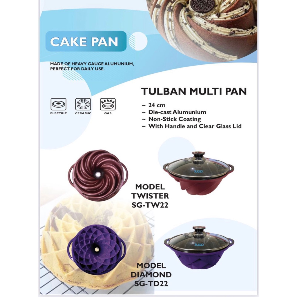 Cetakan Kue Bolu Anti lengket Tulban Multipan Suggo