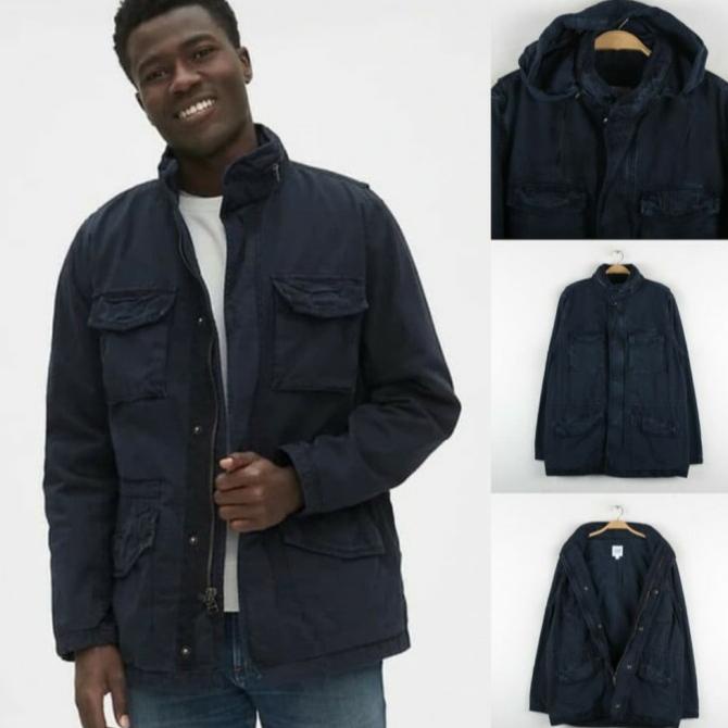 jaket parka Gap hoodie military original navy