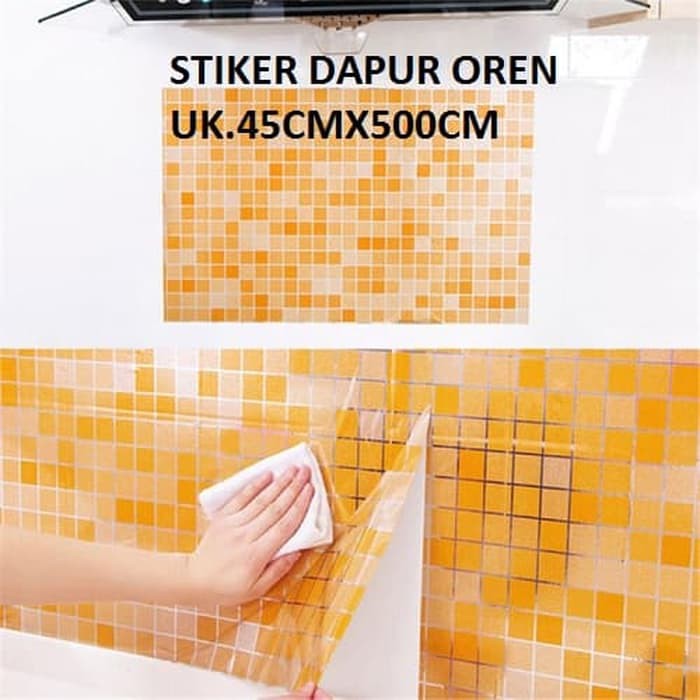 Rumah_kita2020  Stiker Dapur Toilet Meja Kompor TAHAN API ANTI MINYAK AIR 45cmX5m Wallpaper Sticker Dapur &amp; Kamar Mandi Stiker Kompor Sticker Dapur Murah Import Stiketr Dapur Murah Anti Air