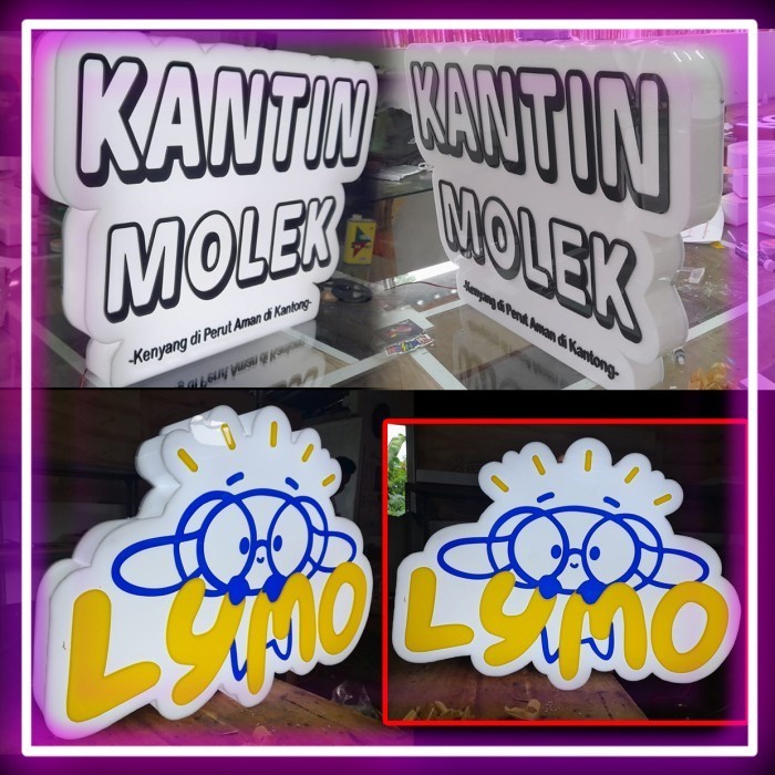 Neon Box Acrylic Custom | Neon Box LED Logo Toko Indoor Outdoor Proses Cepat