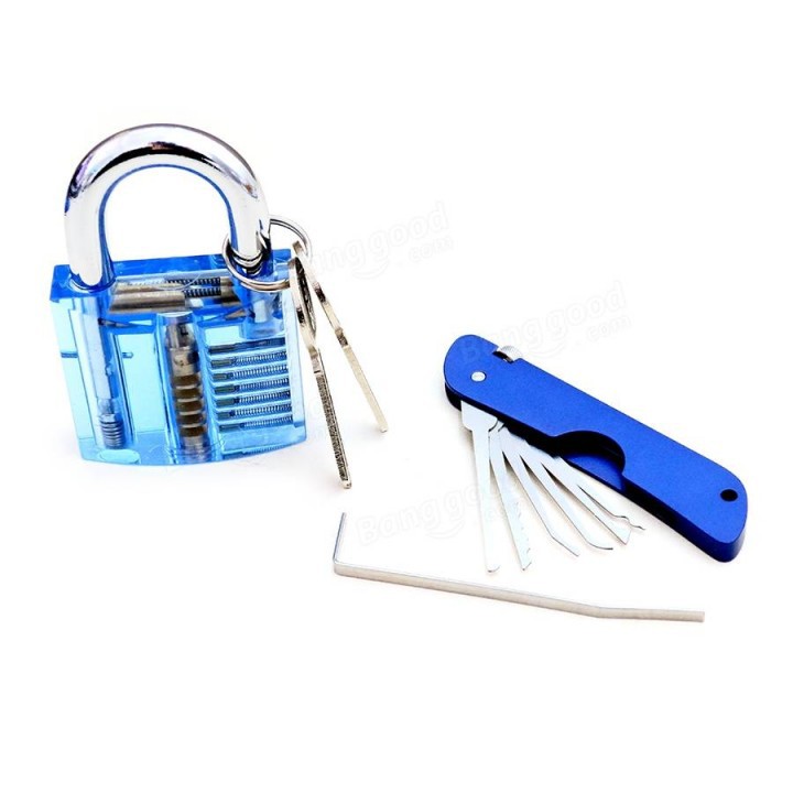 Latihan Buka Gembok- Practice Lock with Quick Opener Lock Pick